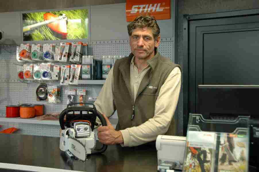 Christophe aan het werk